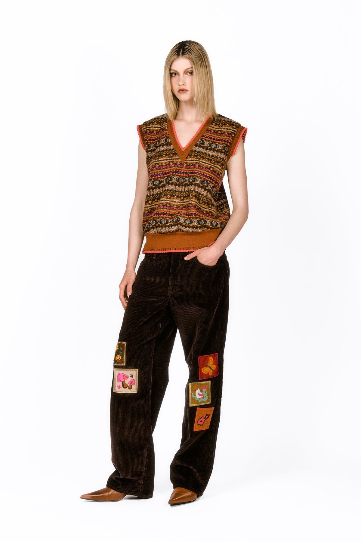 Fair Isle Fleece Vest | Anna Sui