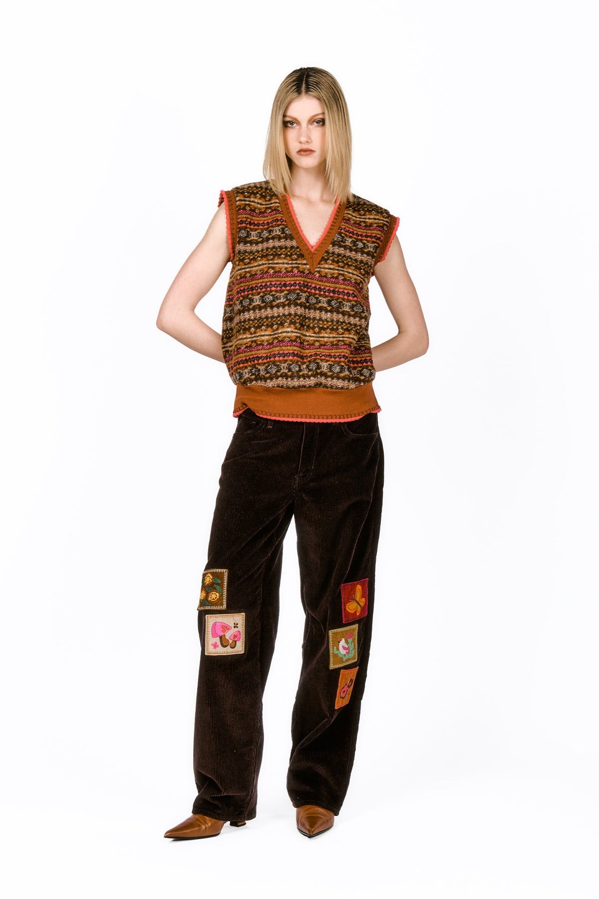 Fair Isle Fleece Vest | Anna Sui