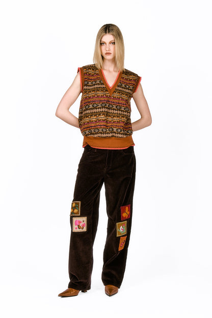 Fair Isle Fleece Vest | Anna Sui