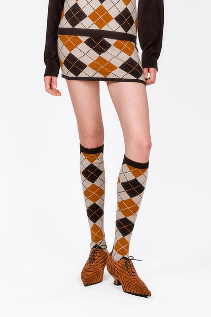 Argyle Knitwear Skirt | Anna Sui