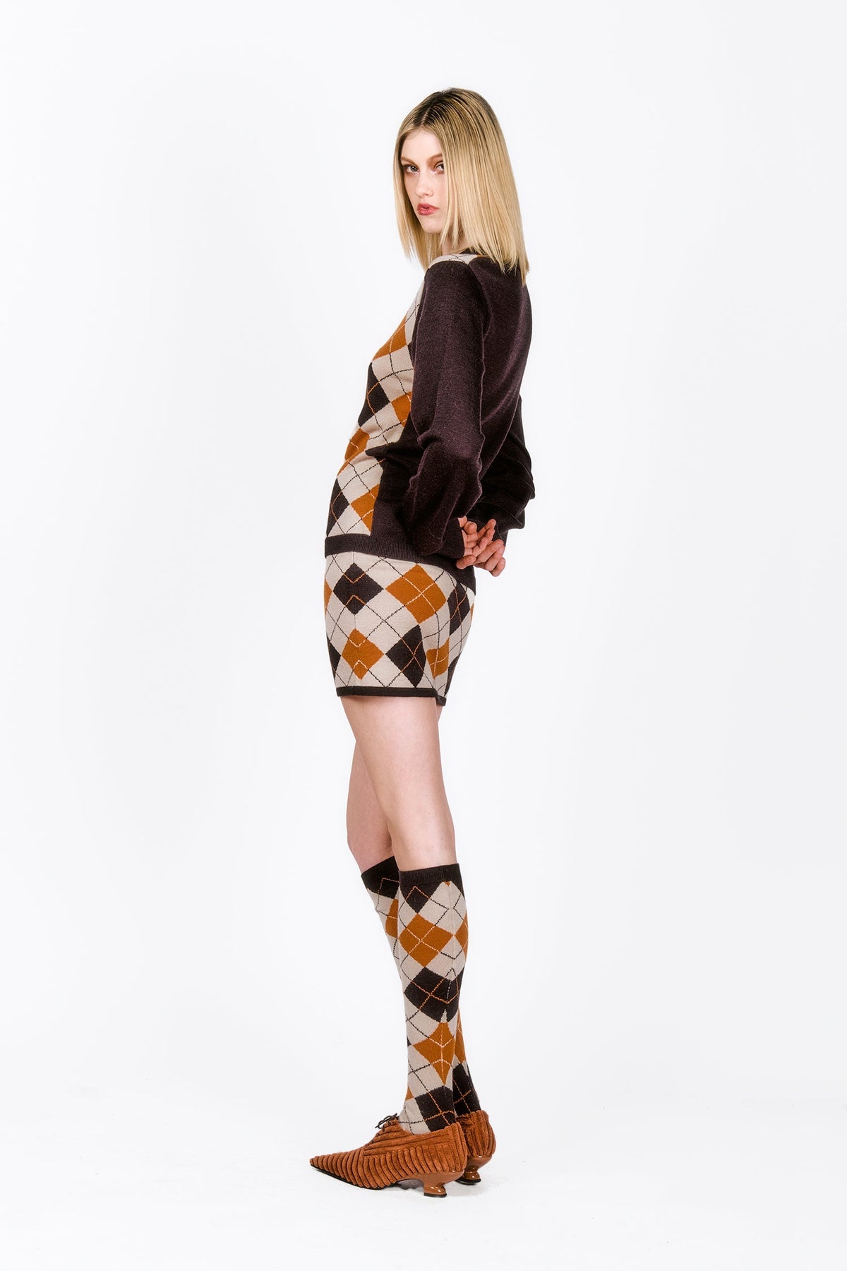 Argyle Knitwear Skirt | Anna Sui