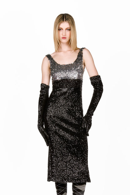 Bugle Bead Sequins Long Gloves | Anna Sui