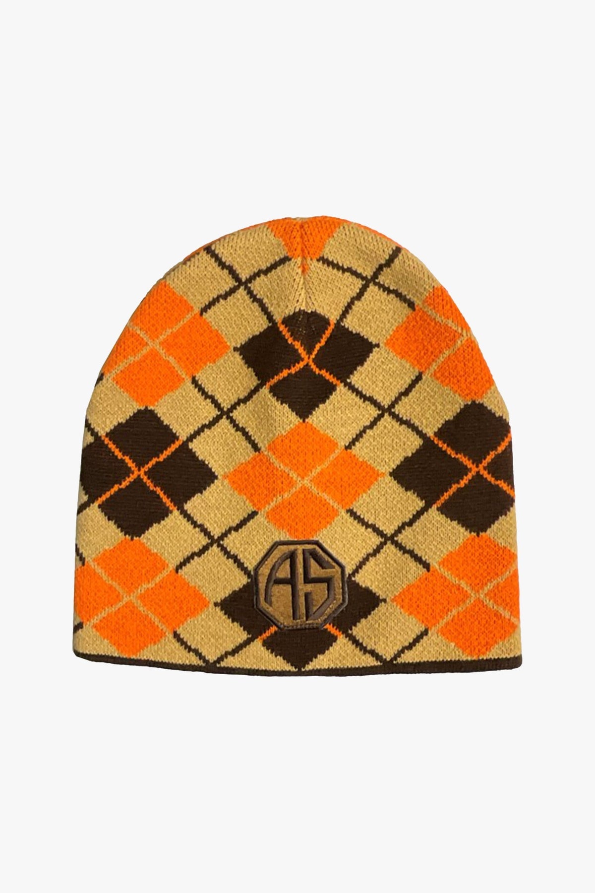 Argyle Beanie with Patch Marmalade | Anna Sui