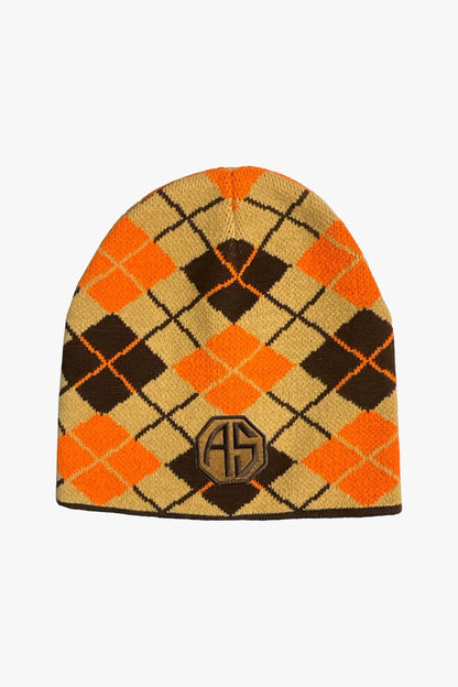 Argyle Beanie with Patch Marmalade | Anna Sui
