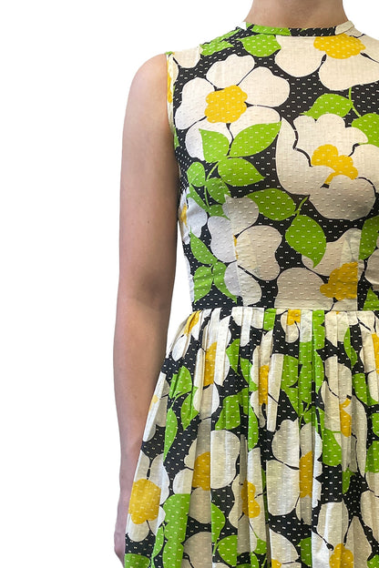 Vintage Sixties Vicky Vaughn Dotted Floral Dress | Anna Sui