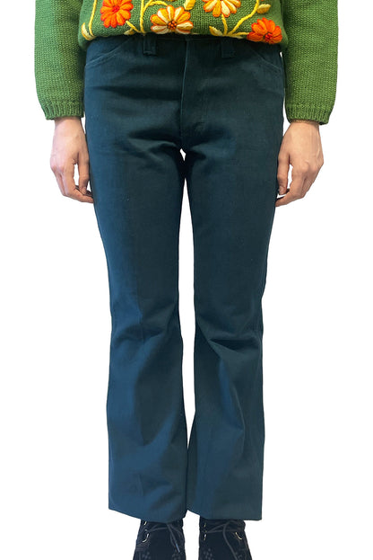 Vintage Seventies Lee Teal Flare Pants | Anna Sui