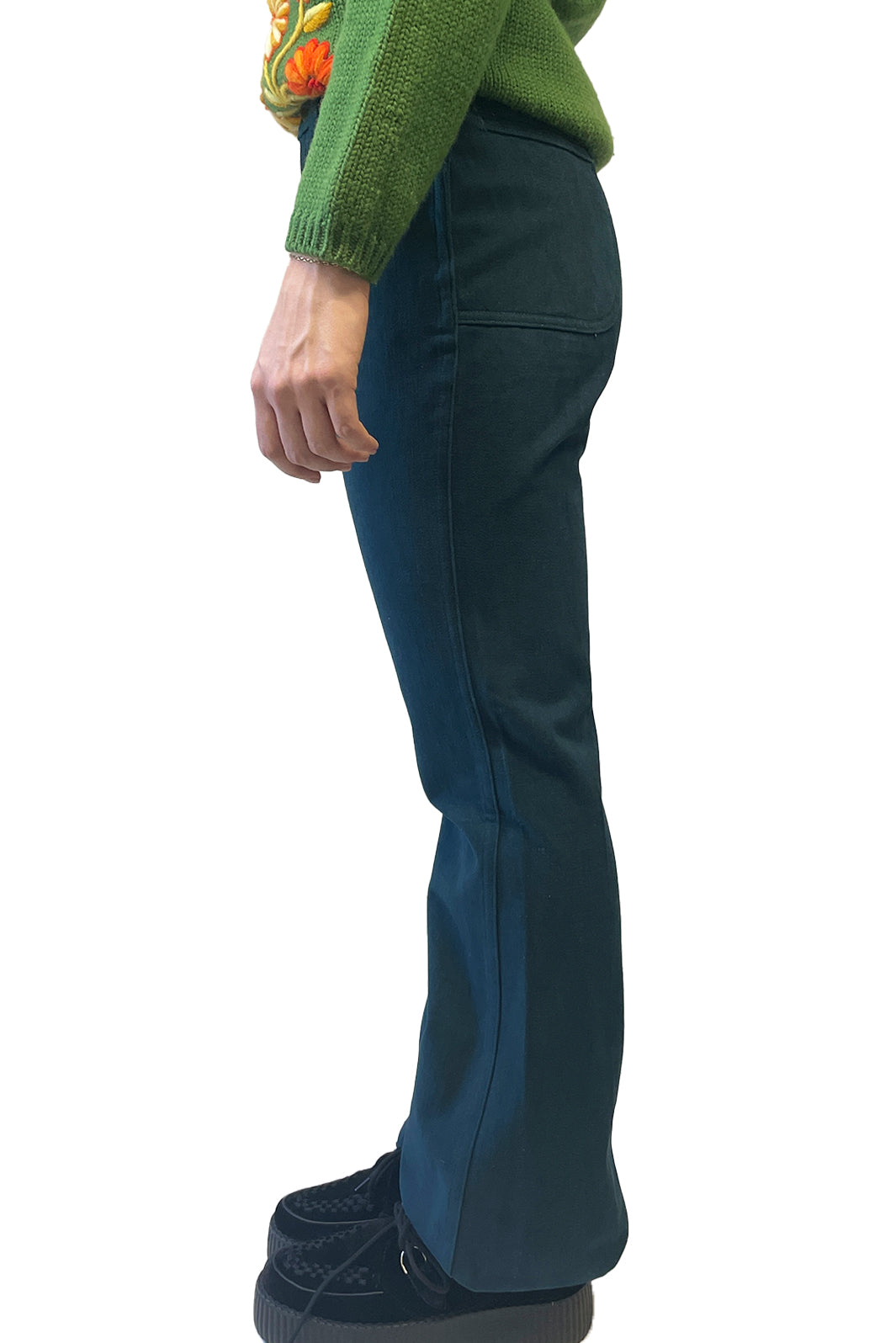 Vintage Seventies Lee Teal Flare Pants | Anna Sui